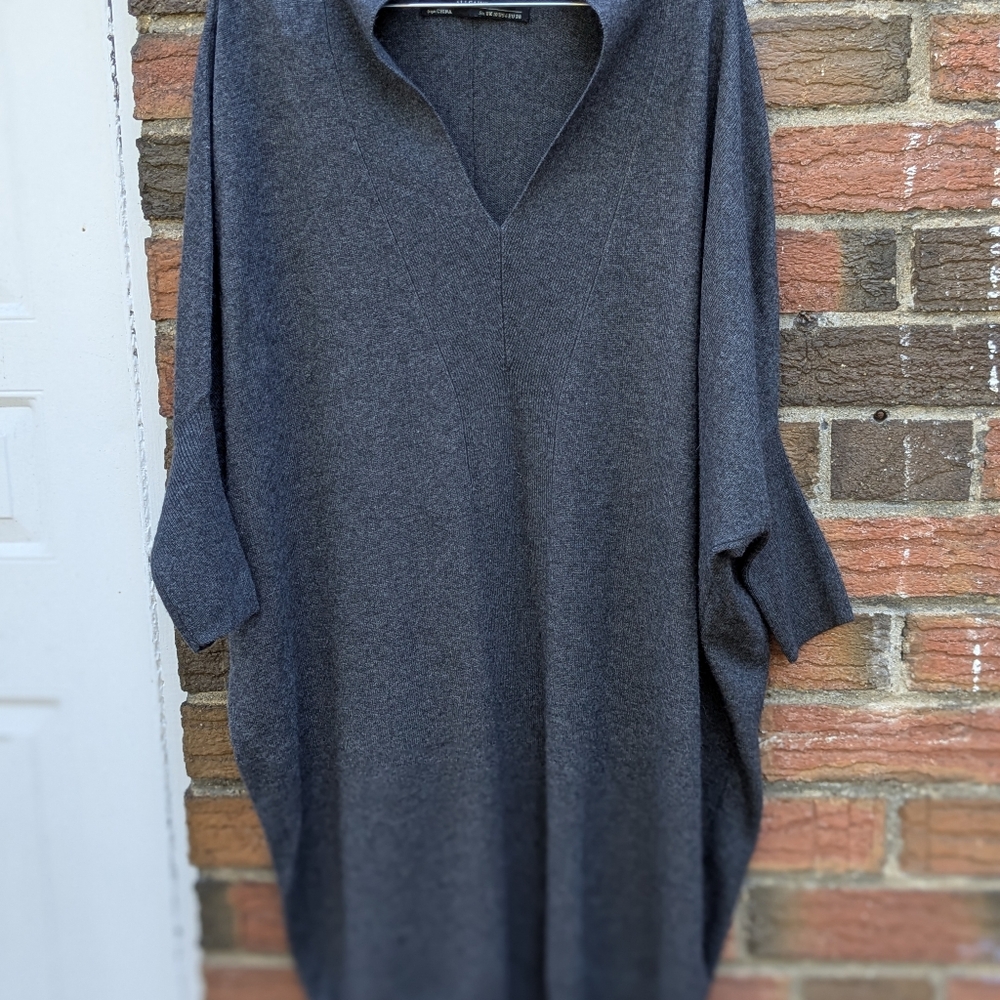All Saints Wool And Cashmere Mix V-Neck Blaize Sweater Dress